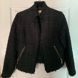 Kate Spade black / metallic tweed jacket